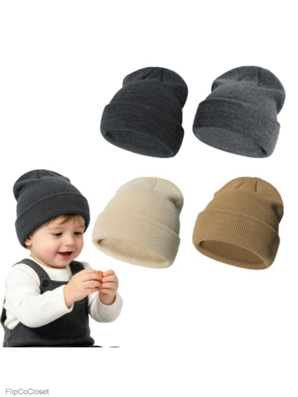Toddler Winter Hat Baby Knit Beanie Boys Girls Acrylic Cold Weather Cap